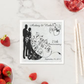 Serviette En Papier Anniversaire de dentelle ancienne serviettes perso (En situation)