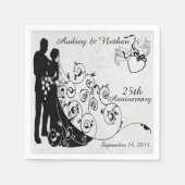 Serviette En Papier Anniversaire de dentelle ancienne serviettes perso (Devant)