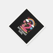 Serviette En Papier Anniversaire de deux ans fille mignonne 2e anniver (Coin)