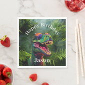 Serviette En Papier Anniversaire de Dino (En situation)