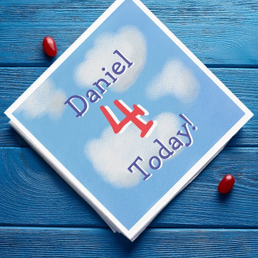 Serviette En Papier Anniversaire de enfant Ciel bleu mignon