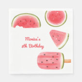 Serviette En Papier Anniversaire de enfant cool de pastèque (Devant)