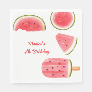 Serviette En Papier Anniversaire de enfant cool de pastèque