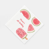 Serviette En Papier Anniversaire de enfant cool de pastèque (Coin)