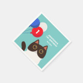 Serviette En Papier Anniversaire de enfant cool du ballon de fête de c (Coin)