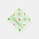 Serviette En Papier Anniversaire de enfant d'aventure Dinosaur Jungle  (Coin)