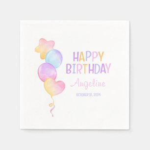 Serviette En Papier Anniversaire de enfant de ballons coloré mignon