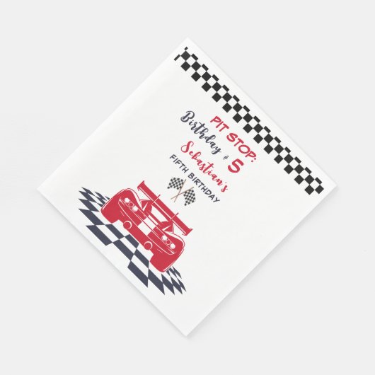 Serviette En Papier Anniversaire de enfant de course d'arrêt de la cib (Coin)