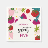 Serviette En Papier Anniversaire de enfant de fraise sucrée (Devant)