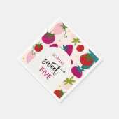 Serviette En Papier Anniversaire de enfant de fraise sucrée (Coin)