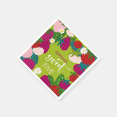 Serviette En Papier Anniversaire de enfant de fraise sucrée (Coin)