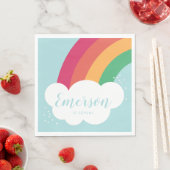 Serviette En Papier Anniversaire de enfant de nuage arc-en-ciel (En situation)