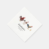 Serviette En Papier Anniversaire de enfant de poulet de ferme (Coin)