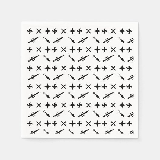 Serviette En Papier Anniversaire de enfant guerrier du Cute Ninja (Devant)