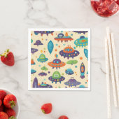 Serviette En Papier Anniversaire de enfant partie alien serviettes de  (En situation)