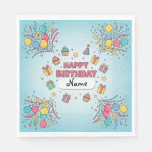 Serviette En Papier Anniversaire de enfant Personnalisé Luncheon Napki