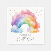 Serviette En Papier Anniversaire de enfant Rainbow Wild One (Devant)