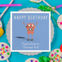 Anniversaire de enfant robot Red 3D