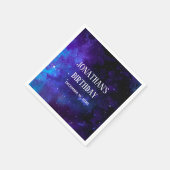 Serviette En Papier Anniversaire de enfant spatial. Fête du Planétariu (Coin)