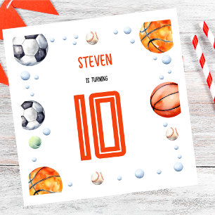 Serviette En Papier Anniversaire de enfant sportif de balle