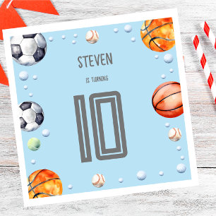 Serviette En Papier Anniversaire de enfant sportif de balle