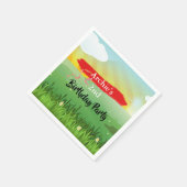 Serviette En Papier Anniversaire de enfant Sun Fun Rustic Festival (Coin)