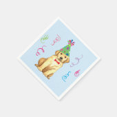 Serviette En Papier Anniversaire de fête Jaune Lab (Coin)