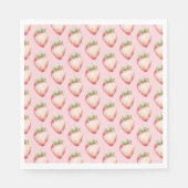 Serviette En Papier Anniversaire de Fruit de Fraise (Devant)