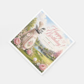 Serviette En Papier Anniversaire de golf pour golfeuse  (Coin)