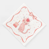 Serviette En Papier Anniversaire de Jolie Kitty (Coin)