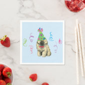 Serviette En Papier Anniversaire de Keeshond Napkins (En situation)
