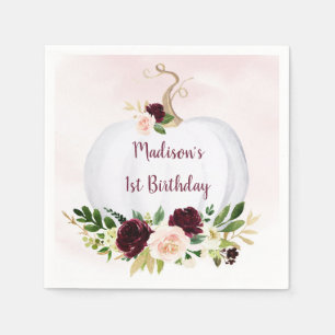 Serviette En Papier Anniversaire de la Bourgogne d'or rose petit Citro