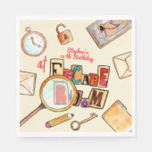 Serviette En Papier Anniversaire de la chambre d'évasion (Devant)