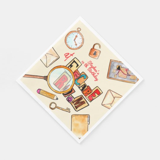 Serviette En Papier Anniversaire de la chambre d'évasion (Coin)