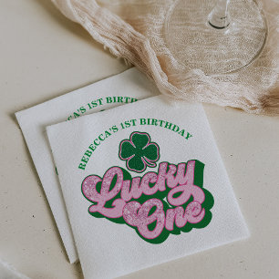 Serviette En Papier Anniversaire de la chance rose vert St. Patrick