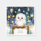 Serviette En Papier Anniversaire de la chouette magique pour enfants (Devant)
