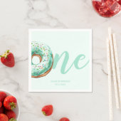 Serviette En Papier Anniversaire de la Donut verte (En situation)