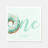 Serviette En Papier Anniversaire de la Donut verte (Devant)