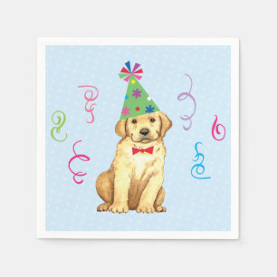 Serviette En Papier Anniversaire de la fête du Jaune