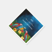 Serviette En Papier Anniversaire de la fête marine perroquets bleus no (Coin)