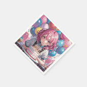 Serviette En Papier Anniversaire de la fille Anime (Coin)