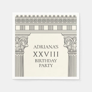 Serviette En Papier Anniversaire de la Grèce ou de Rome antique avec t