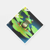 Serviette En Papier Anniversaire de la grenouille adorable (Coin)