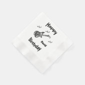 Serviette En Papier Anniversaire de la guitare électrique (Coin)
