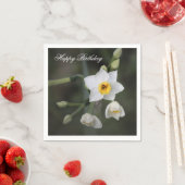 Serviette En Papier Anniversaire de la jonquille florale (En situation)