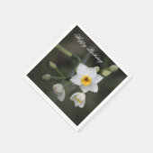 Serviette En Papier Anniversaire de la jonquille florale (Coin)