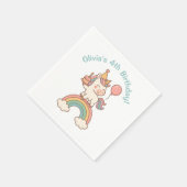 Serviette En Papier Anniversaire de la licorne (Coin)