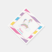 Serviette En Papier Anniversaire de la licorne arc-en-ciel magique (Coin)