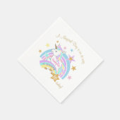 Serviette En Papier Anniversaire de la licorne magique (Coin)