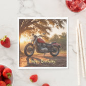 Serviette En Papier Anniversaire de la moto (En situation)